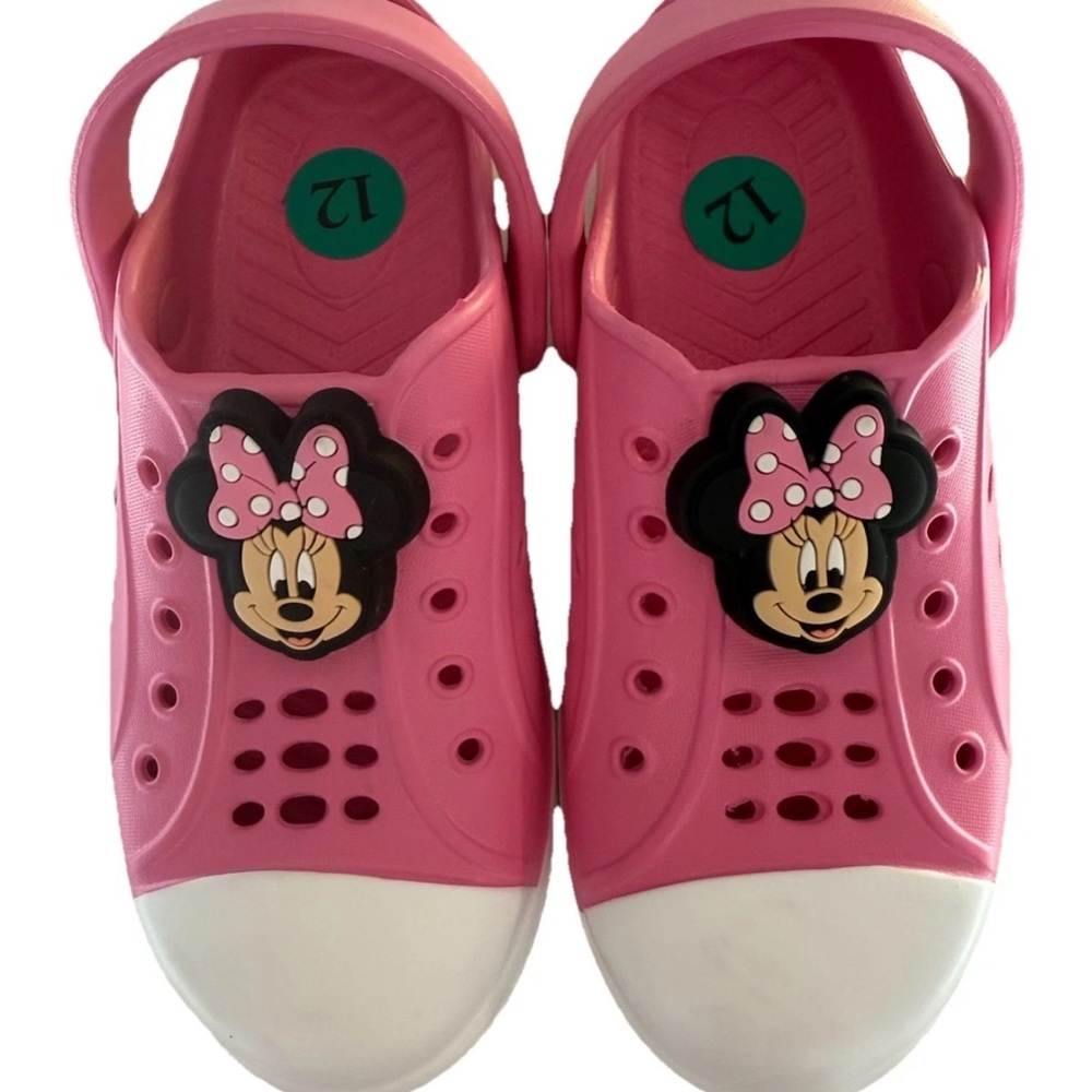 Disney Park Minnie Mouse Clog Shoes Lights Up  Size 12 Girls  Waterproof Slip On